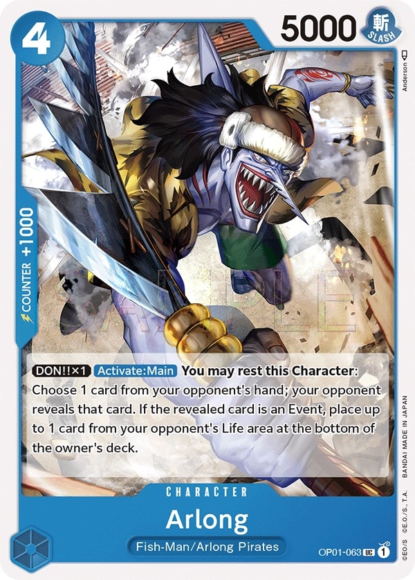 Arlong (OP01-063) — Uncommon One Piece card