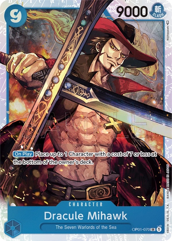 Dracule Mihawk OP01-070 One Piece card
