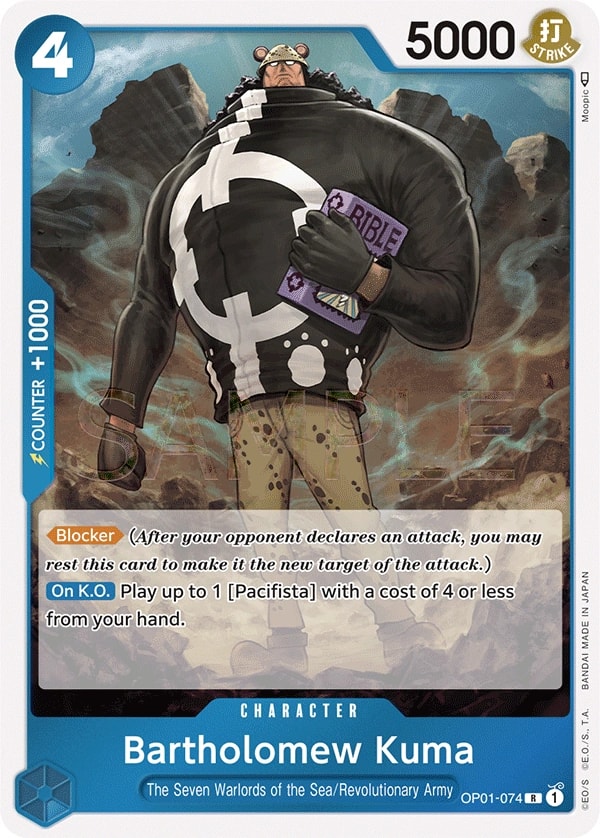 Bartholomew Kuma (OP01-074) — Rare One Piece card