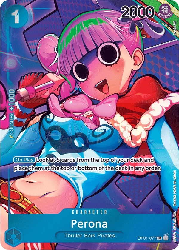 Perona (077) (Box Topper) One Piece card