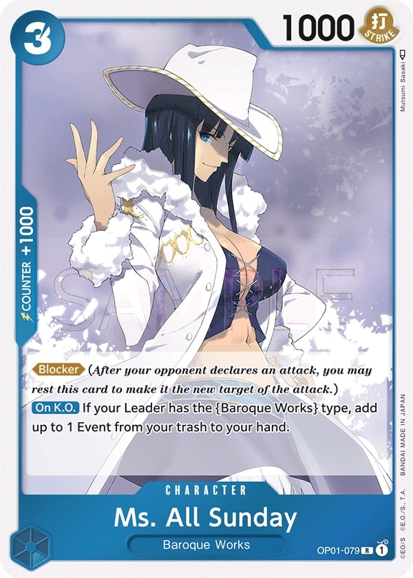 Ms. All Sunday (OP01-079) — Rare One Piece card