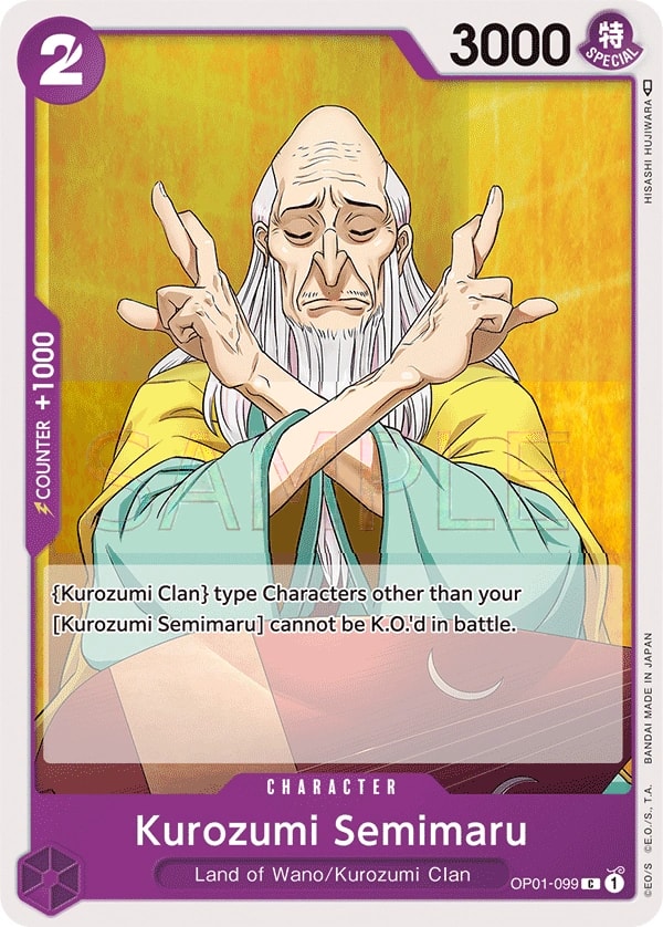 Kurozumi Semimaru (OP01-099) — Common One Piece card