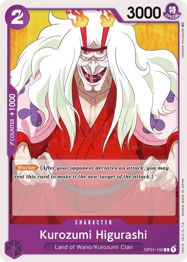 Kurozumi Higurashi (OP01-100) — Common One Piece card