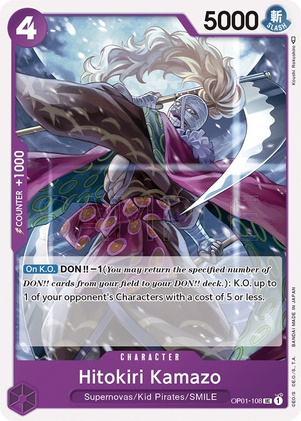 Hitokiri Kamazo (OP01-108) — Uncommon One Piece card