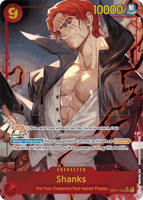 Shanks (120) (OP01-120) One Piece card