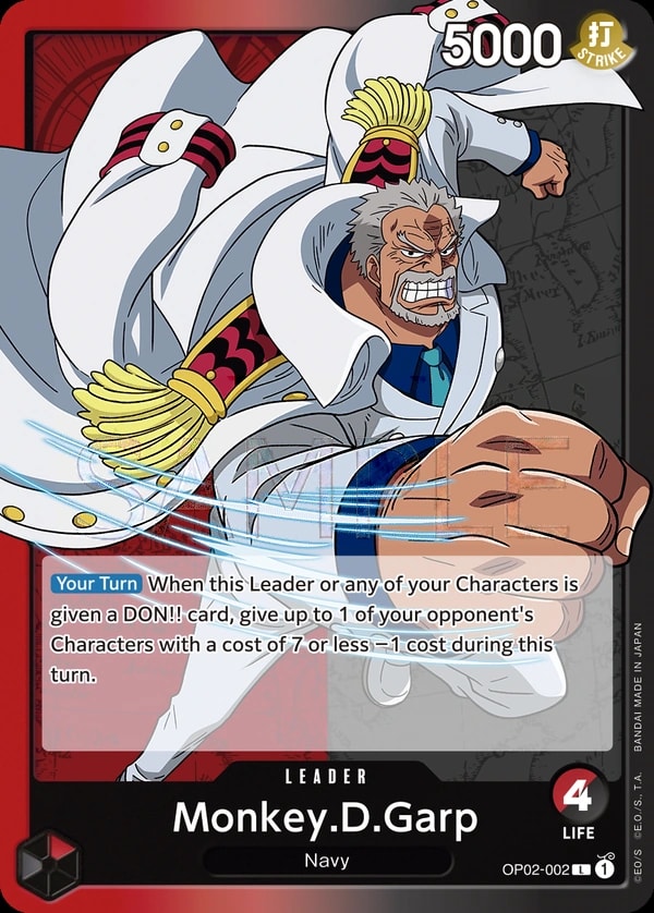 Monkey.D.Garp OP02-002 One Piece leader card