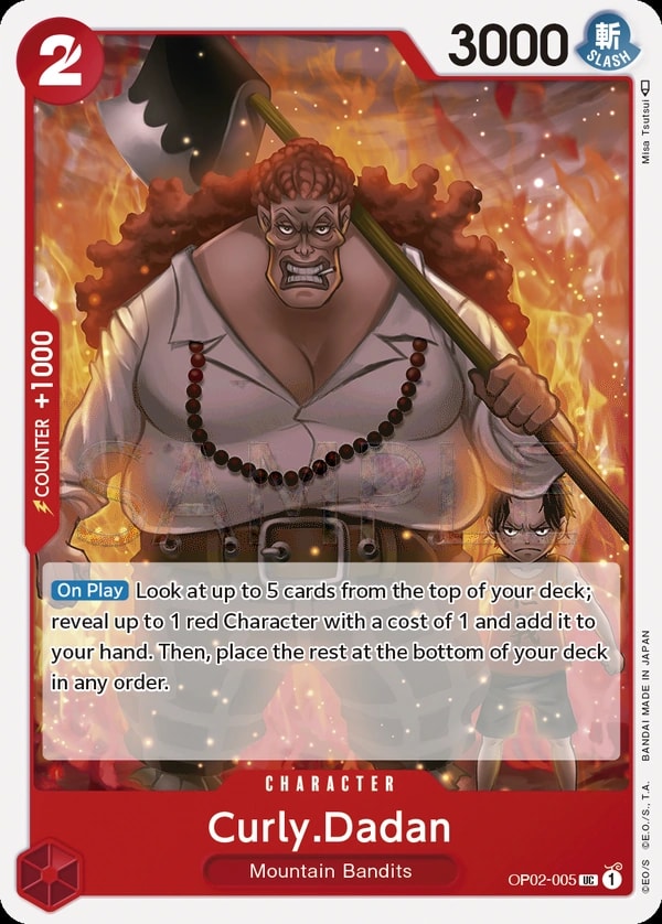 Curly.Dadan (OP02-005) — Uncommon One Piece card