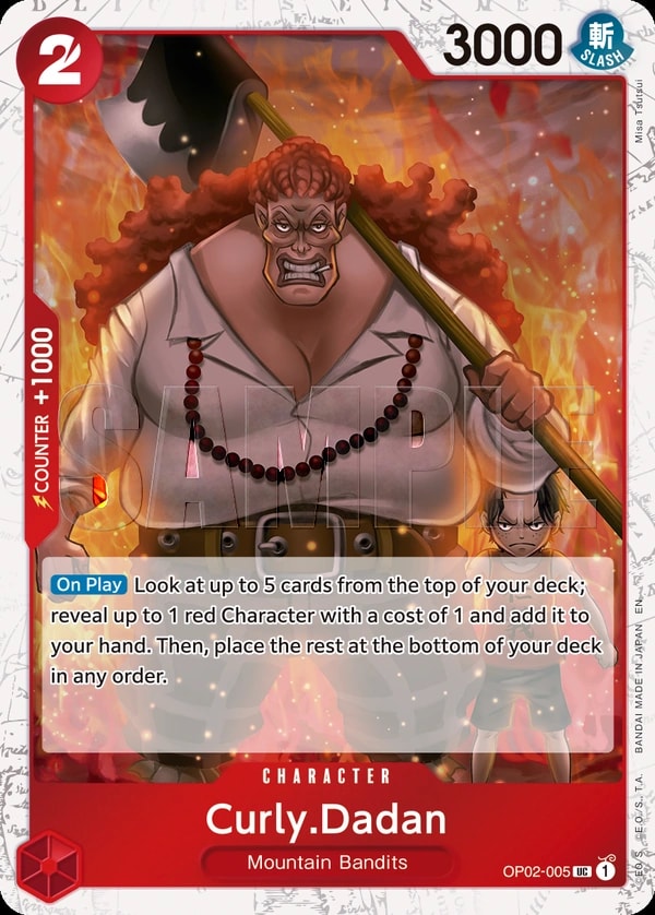 Curly.Dadan (005) (Pirate Foil) One Piece card