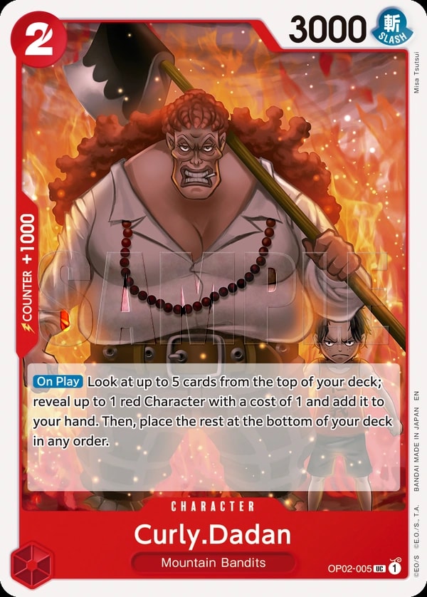 Curly.Dadan (005) (Reprint) One Piece card