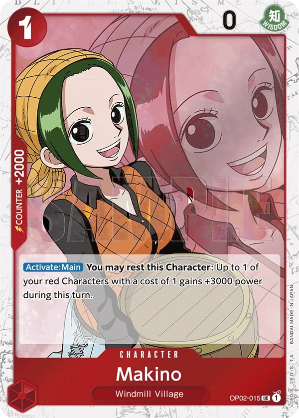 Makino (015) (Jolly Roger Foil) One Piece card