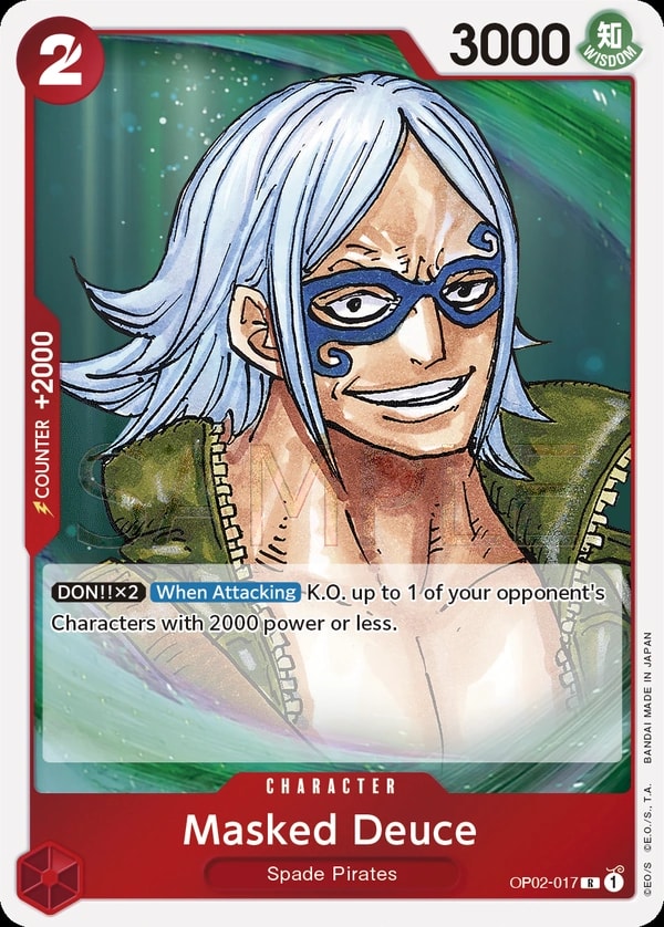 Masked Deuce (OP02-017) — Rare One Piece card