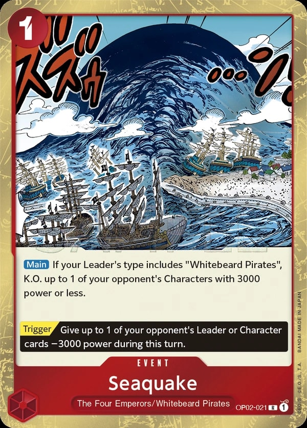 Seaquake (OP02-021) — Rare One Piece card