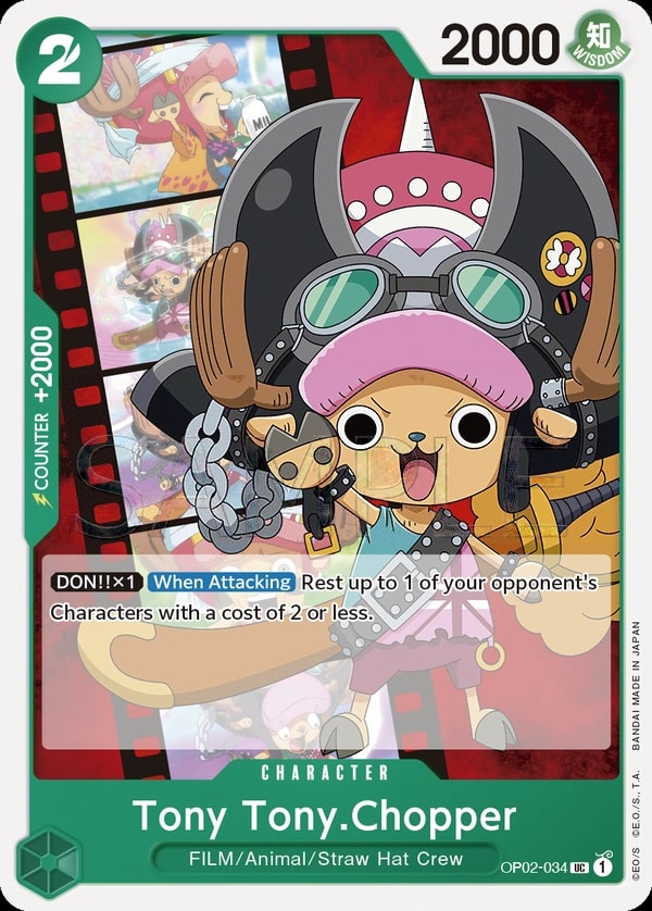 Tony Tony.Chopper (OP02-034) — Uncommon One Piece card