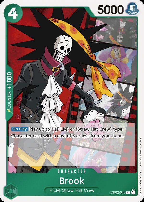 Brook (OP02-040) — Rare One Piece card