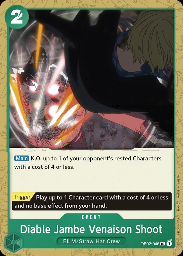 Diable Jambe Venaison Shoot (OP02-046) — Uncommon One Piece card