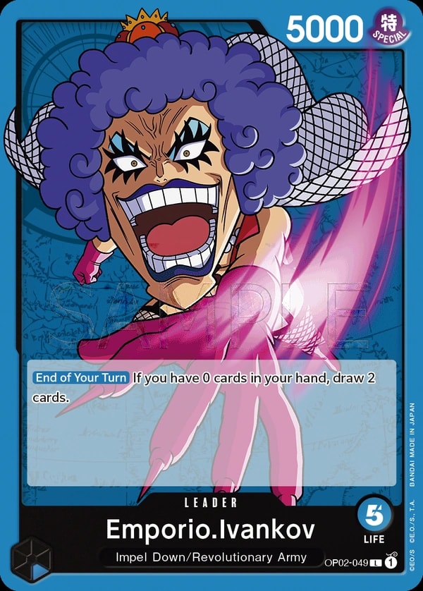 Emporio.Ivankov OP02-049 One Piece leader card