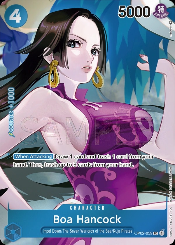 Boa Hancock (059) (Box Topper) One Piece card