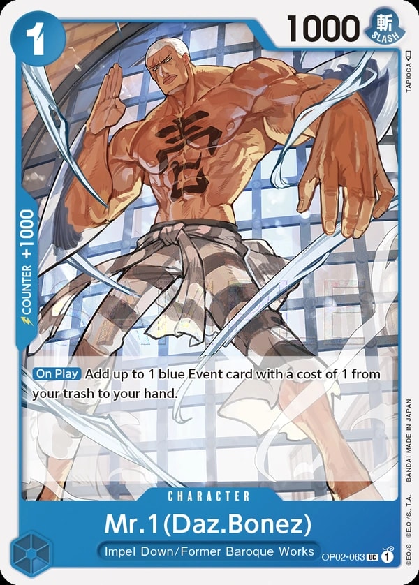 Mr.1 (OP02-063) — Uncommon One Piece card
