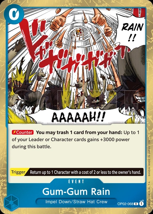 Gum-Gum Rain (068) (Reprint) One Piece card