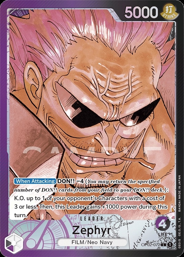Zephyr (072) (Alternate Art) One Piece card