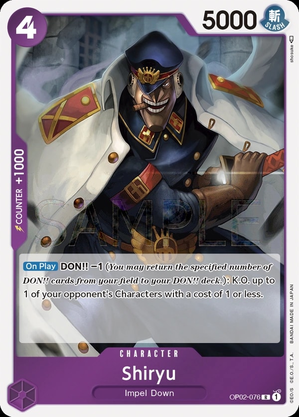 Shiryu (OP02-076) — Rare One Piece card
