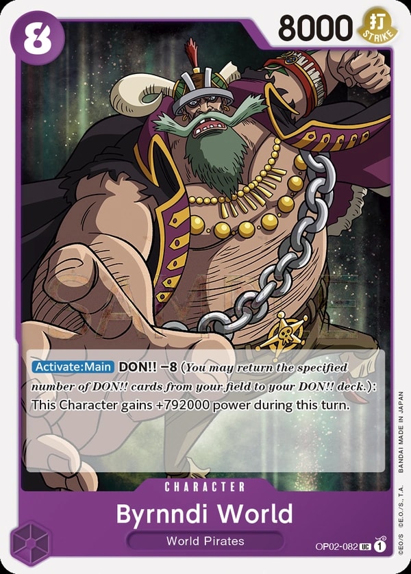 Byrnndi World (OP02-082) — Uncommon One Piece card