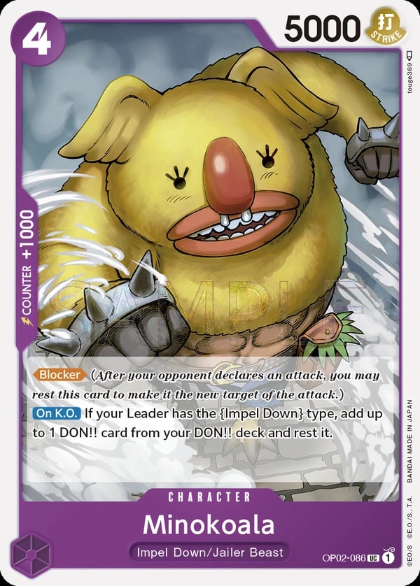 Minokoala (OP02-086) — Uncommon One Piece card