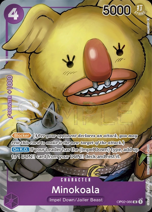 Minokoala (086) (Box Topper) One Piece card