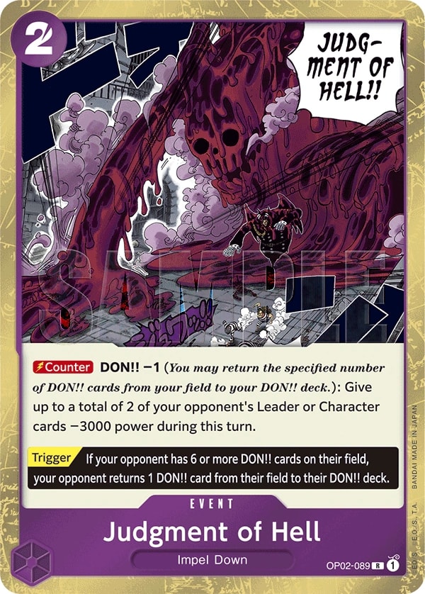 Judgment of Hell (089) One Piece card