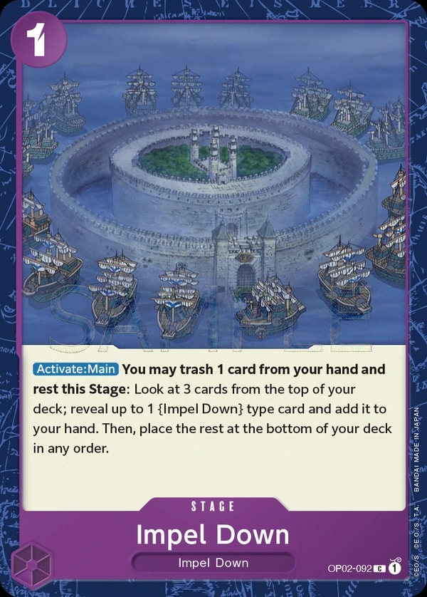 Impel Down (OP02-092) — Common One Piece card