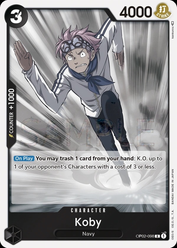 Koby (OP02-098) — Rare One Piece card