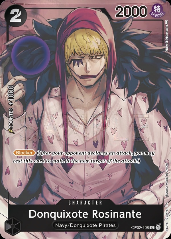 Donquixote Rosinante (108) (Box Topper) One Piece card