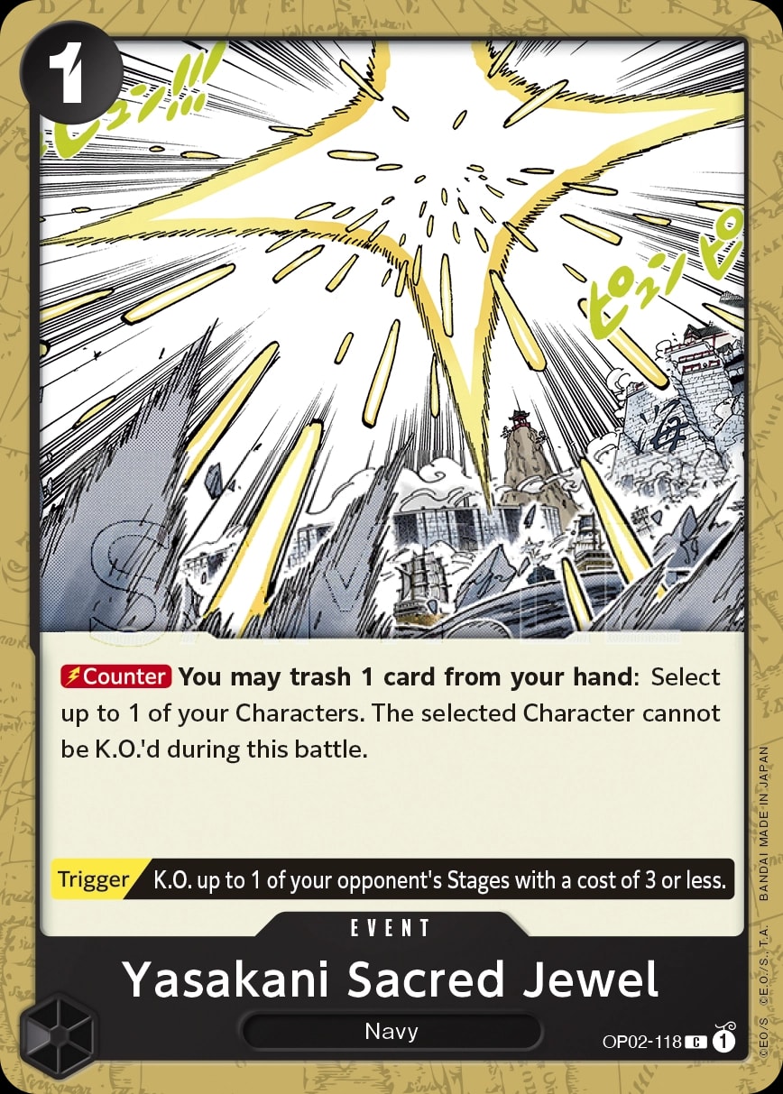 Yasakani Sacred Jewel (OP02-118) — Common One Piece card