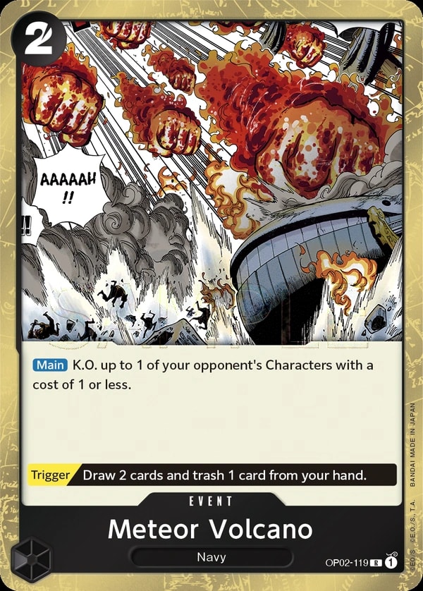Meteor Volcano (OP02-119) — Rare One Piece card