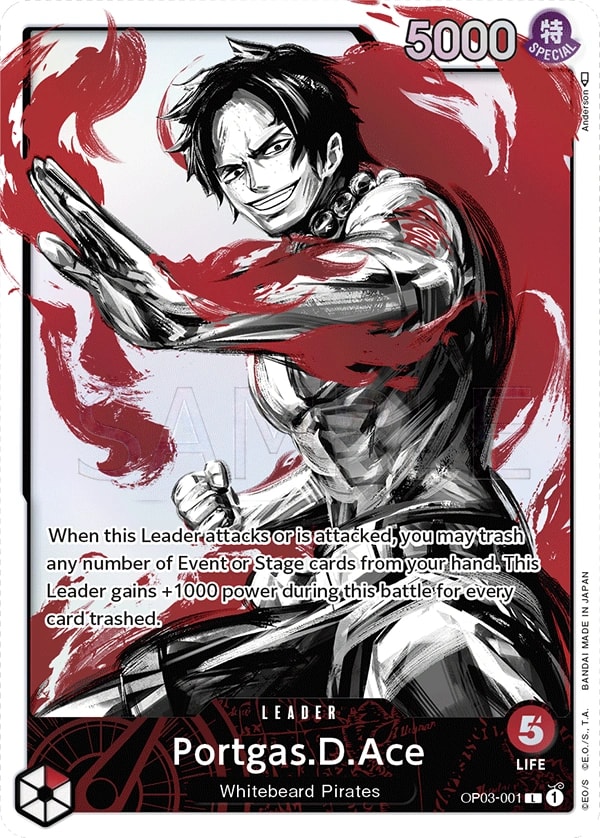 Portgas.D.Ace (001) (Alternate Art) One Piece card