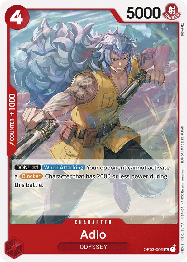 Adio (OP03-002) — Uncommon One Piece card