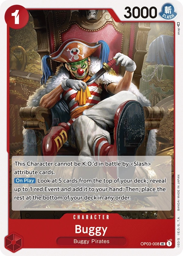 Buggy (OP03-008) — Uncommon One Piece card