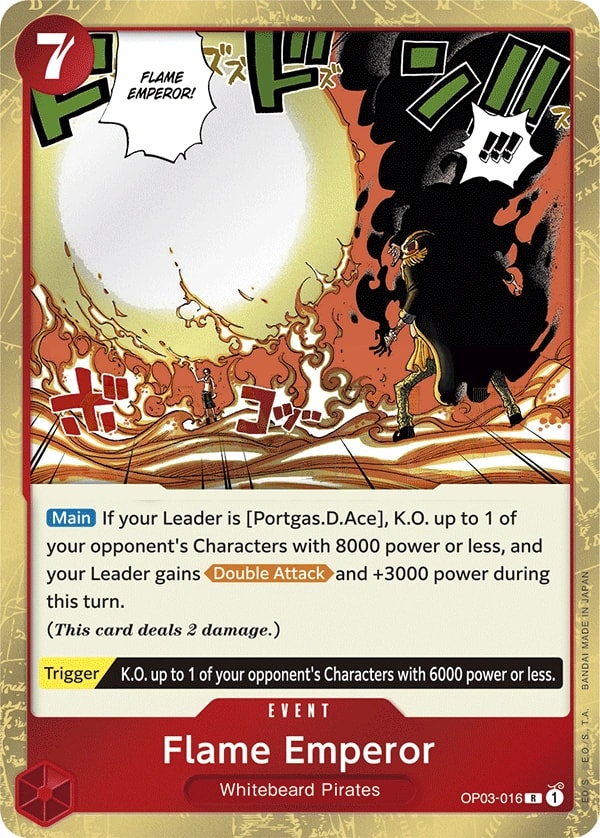 Flame Emperor (OP03-016) — Rare One Piece card