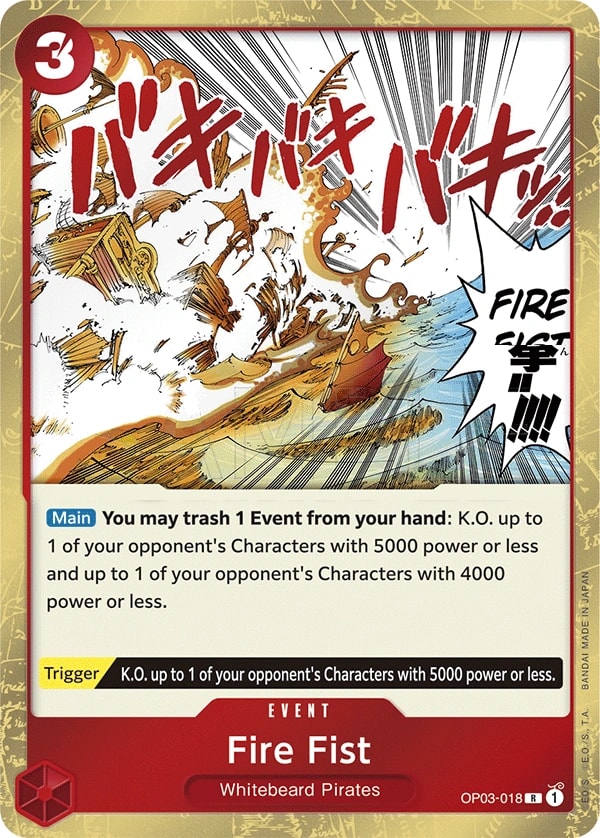 Fire Fist (OP03-018) — Rare One Piece card