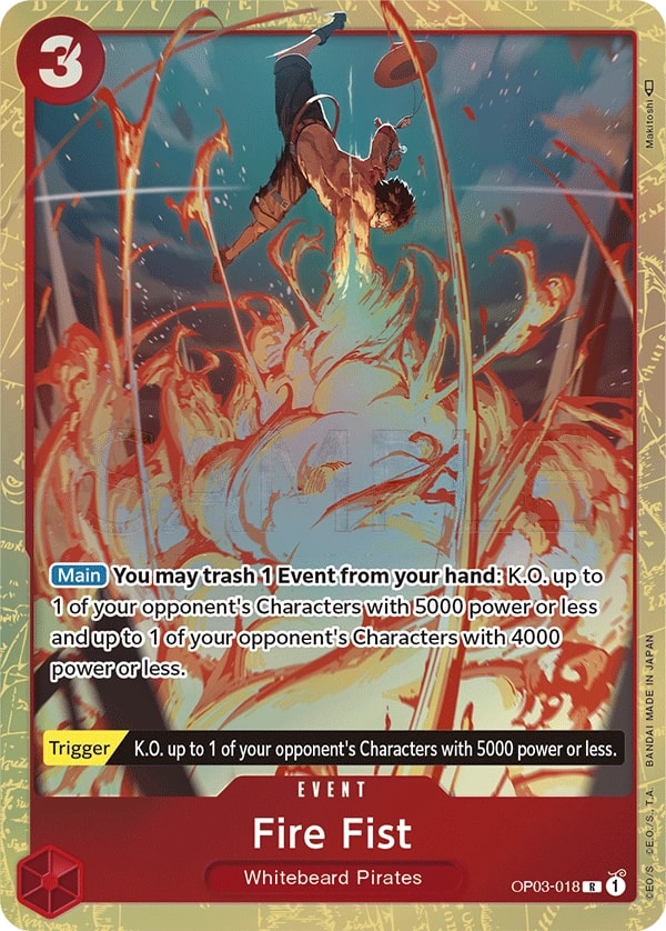 Fire Fist (018) (Alternate Art) One Piece card