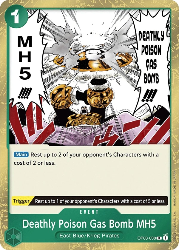 Deathly Poison Gas Bomb MH5 (OP03-038) — Rare One Piece card