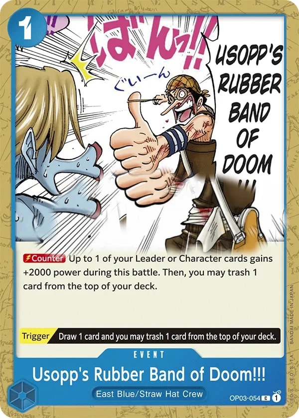 Usopp's Rubber Band of Doom!!! (OP03-054) — Common One Piece card