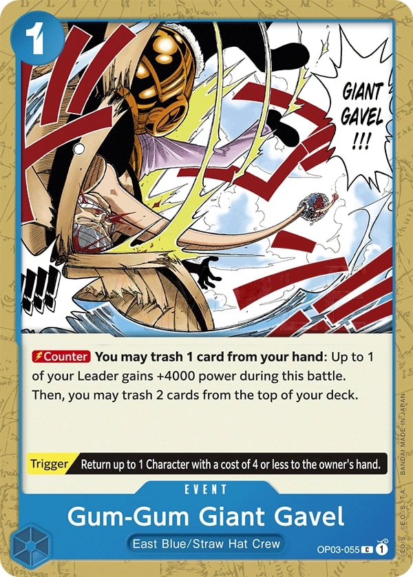 Gum-Gum Giant Gavel (OP03-055) — Common One Piece card