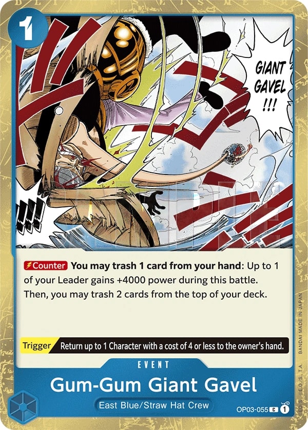 Gum-Gum Giant Gavel (055) (Jolly Roger Foil) One Piece card