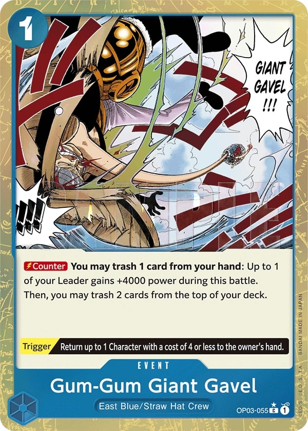 Gum-Gum Giant Gavel (055) (Textured Foil) One Piece card