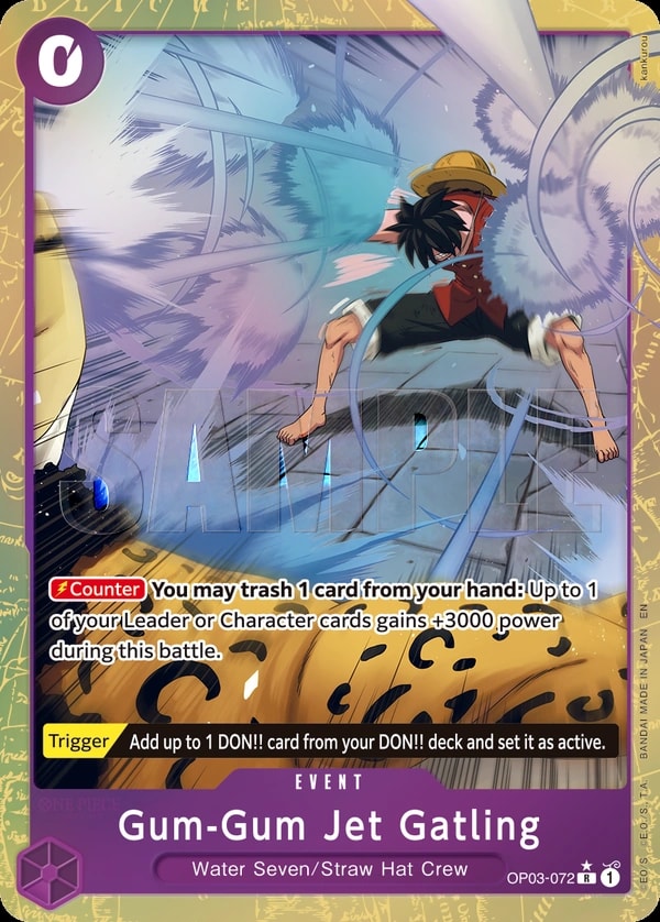 Gum-Gum Jet Gatling (072) (Alternate Art) One Piece card