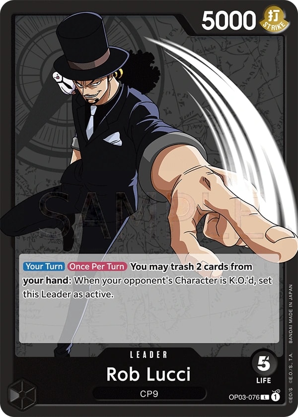Rob Lucci OP03-076 One Piece leader card