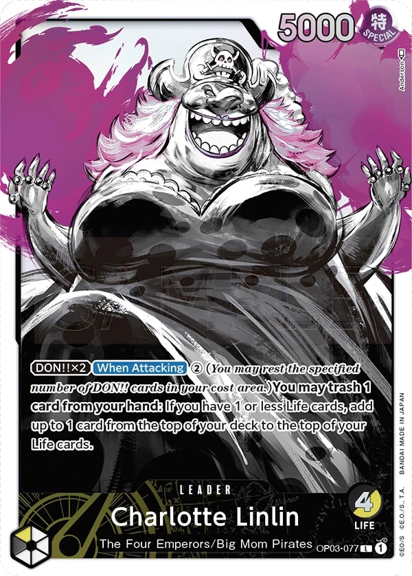 Charlotte Linlin (077) (Alternate Art) One Piece card