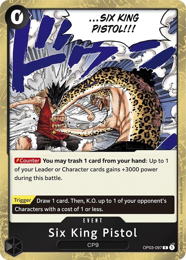 Six King Pistol (OP03-097) — Rare One Piece card