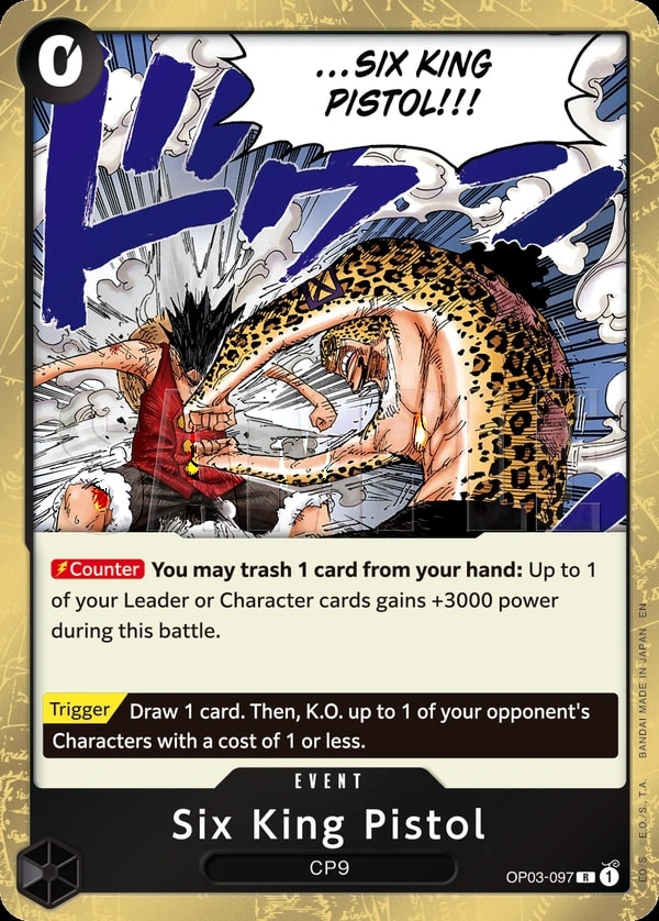 Six King Pistol (097) (Reprint) One Piece card